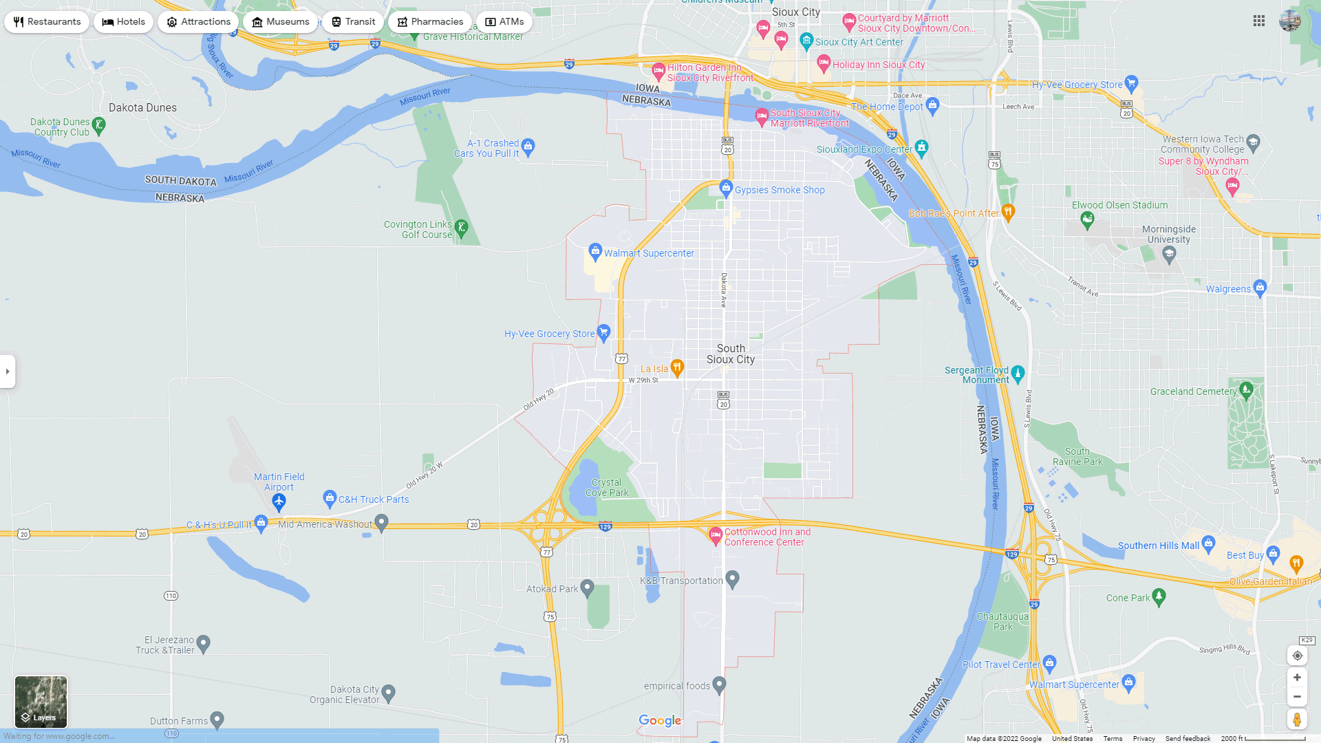 South Sioux City map